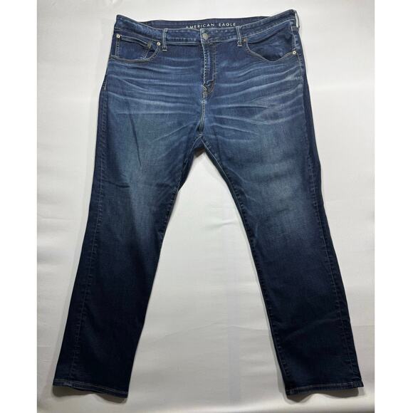 American Eagle Men's Athletic Fit Airflex Blue Denim Jeans - Size 42x32 (44x31) - Picture 1 of 6